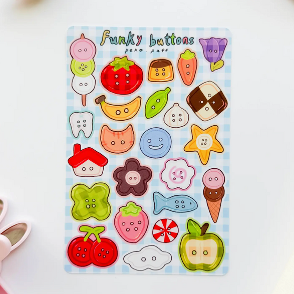 Colorful Buttons Sticker Sheet