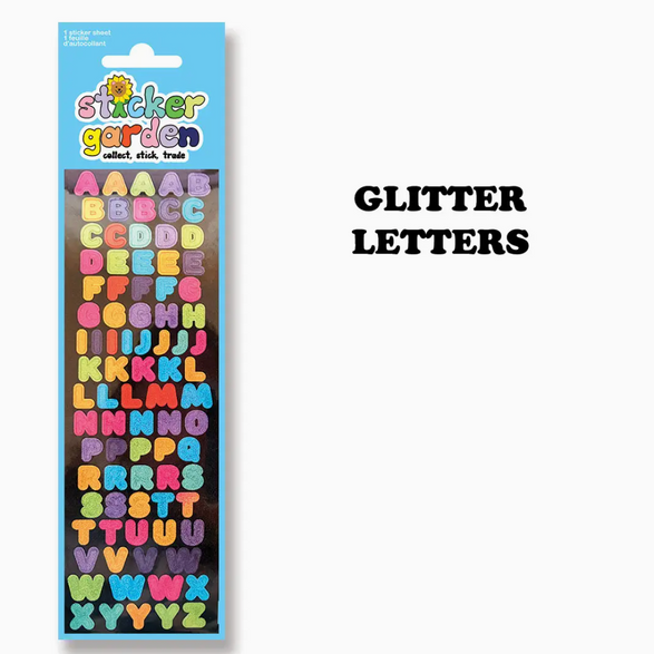 Glitter Letters Sticker Sheet