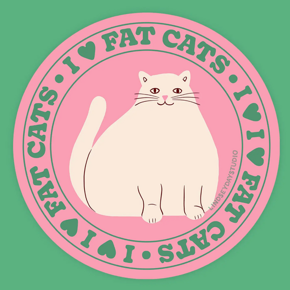 Fat Cat Sticker