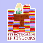 Hoarding Books Sticker