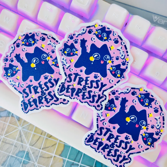 Stressy & Depressy Sticker