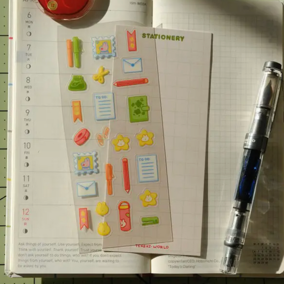 Stationery Clear Sticker Sheet