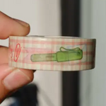 Pink Gingham Stationery Washi Tape (15mm)
