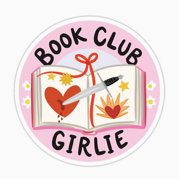 Book Club Girlie Sticker