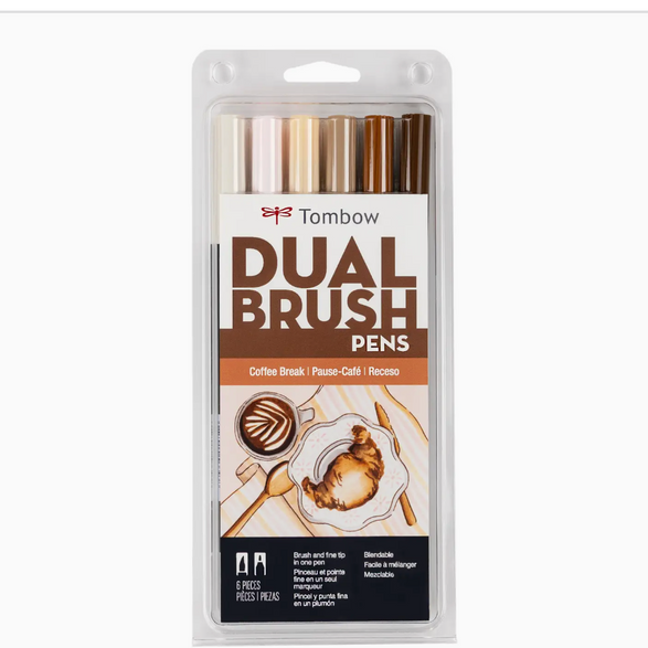 Dual Brush Markers - Set of 6 (9 options)