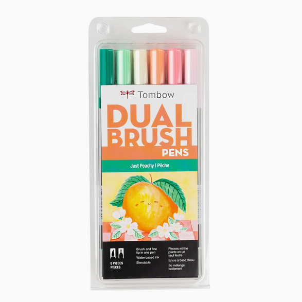 Dual Brush Markers - Set of 6 (9 options)