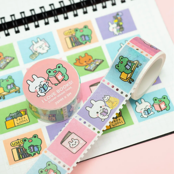 I Love Books Stamp Washi Tape (25mm)