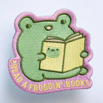 Reading Frog Iron-On Patch