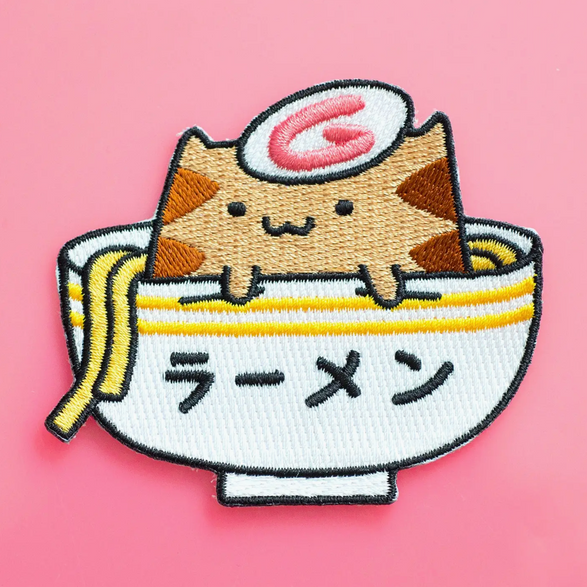 Ramen Cat Iron-On Patch