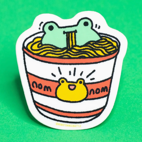 Instant Ramen Frog Sticker