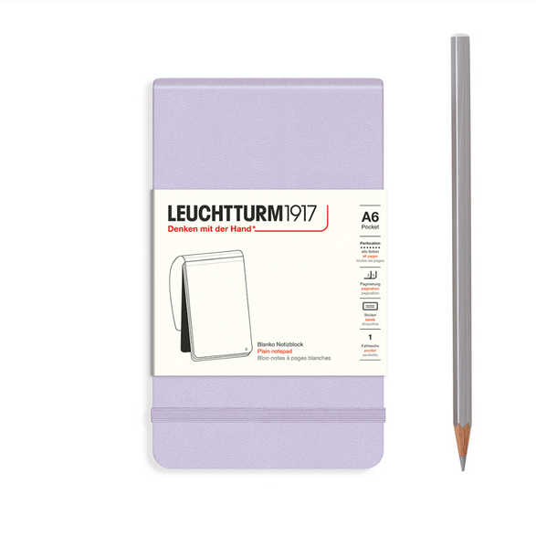 Leuchtturm Blank Reporter Notebook: Lilac (A6)