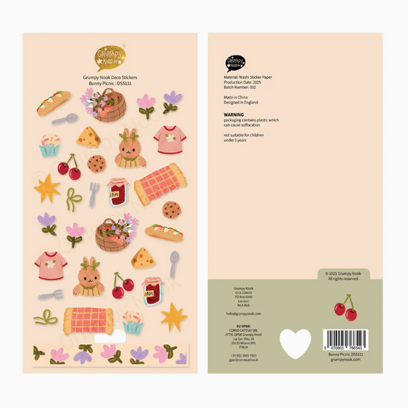 Bunny Picnic Sticker Sheet
