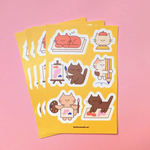 Artist Cat Sticker Sheet