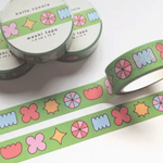 Green Shapes Washi Tape (15mm)