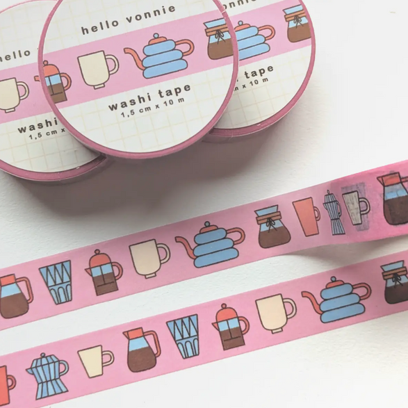 Pink Coffee Washi Tape (15mm)