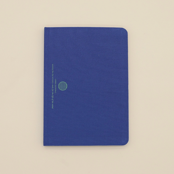 Lined Linen Notebook: Blue (A5)