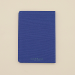Lined Linen Notebook: Blue (A5)