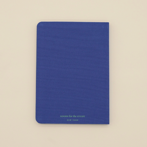 Lined Linen Notebook: Blue (A5)