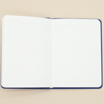 Lined Linen Notebook: Blue (A5)
