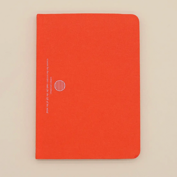 Lined Linen Notebook: Red (A5)
