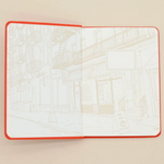 Lined Linen Notebook: Red (A5)