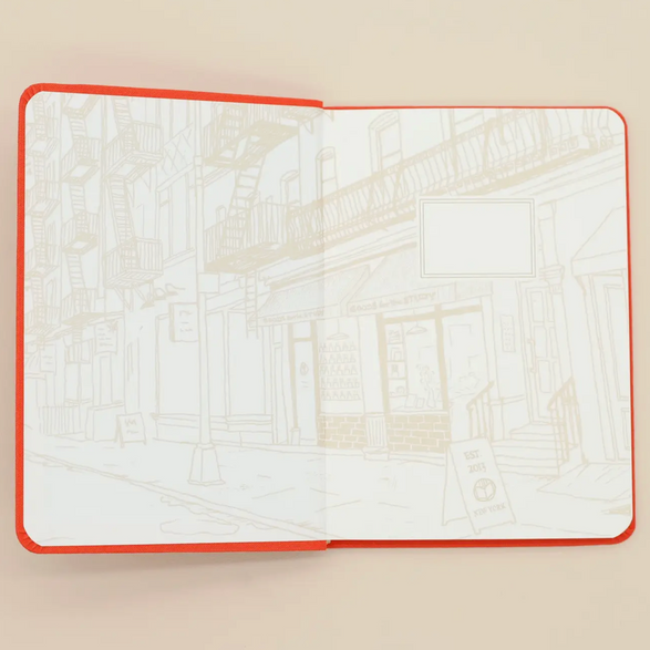 Lined Linen Notebook: Red (A5)