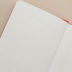 Lined Linen Notebook: Red (A5)