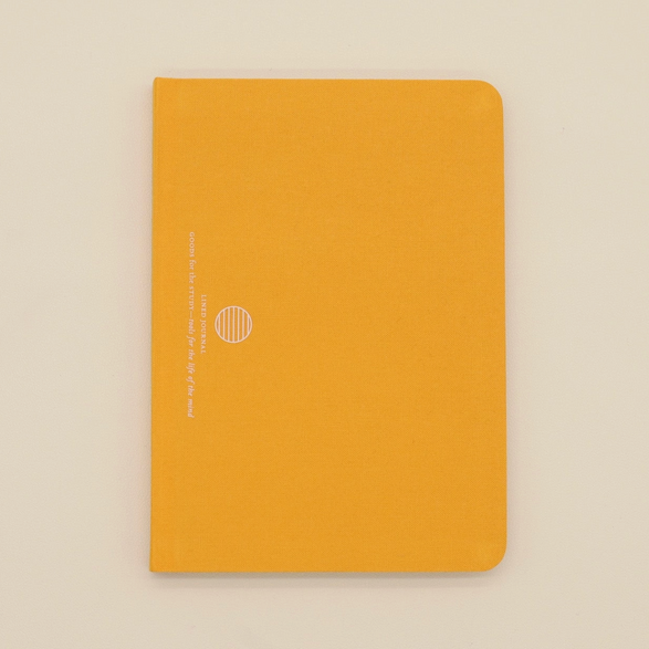 Lined Linen Notebook: Yellow (A5)