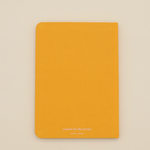 Lined Linen Notebook: Yellow (A5)