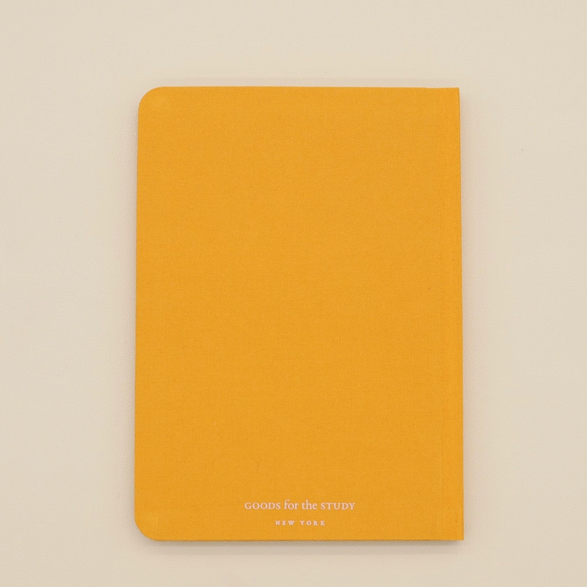 Lined Linen Notebook: Yellow (A5)