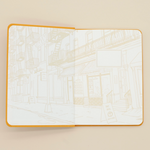 Lined Linen Notebook: Yellow (A5)