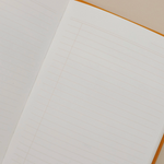 Lined Linen Notebook: Yellow (A5)