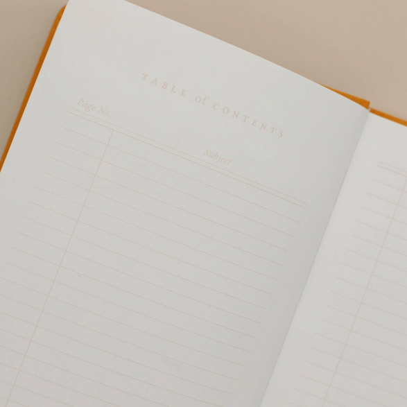 Lined Linen Notebook: Yellow (A5)