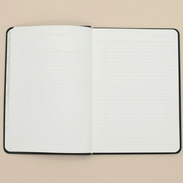 Lined Linen Notebook: Green (B6)