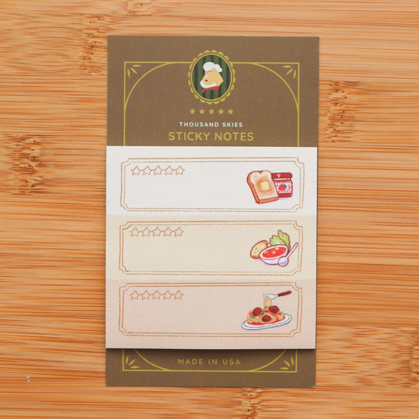 Three Meals Sticky Notes