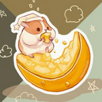 Moon Hamster Sticker