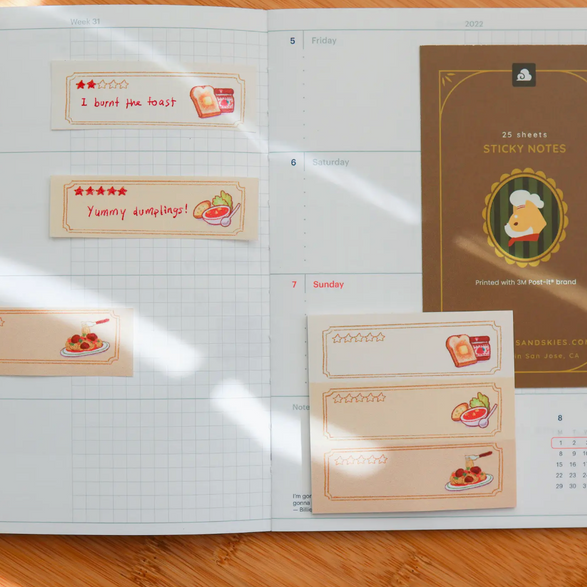 Three Meals Sticky Notes