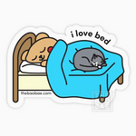 I Love Bed Sticker