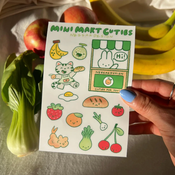 Mini Mart Cuties Sticker Sheet