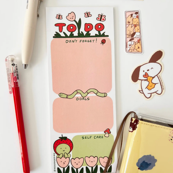 Strawberry To Do Notepad