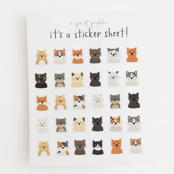 Cats Mini Clear Sticker Sheet