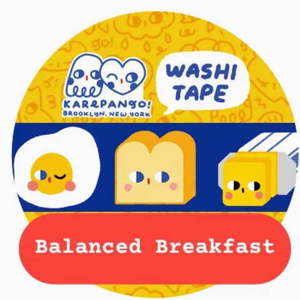 Balanced Breakfast Washi Tape (15mm)
