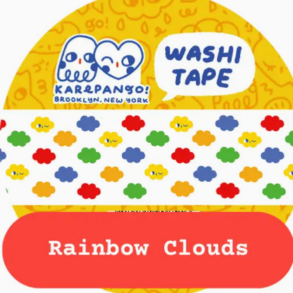 Rainbow Clouds Washi Tape (15mm)
