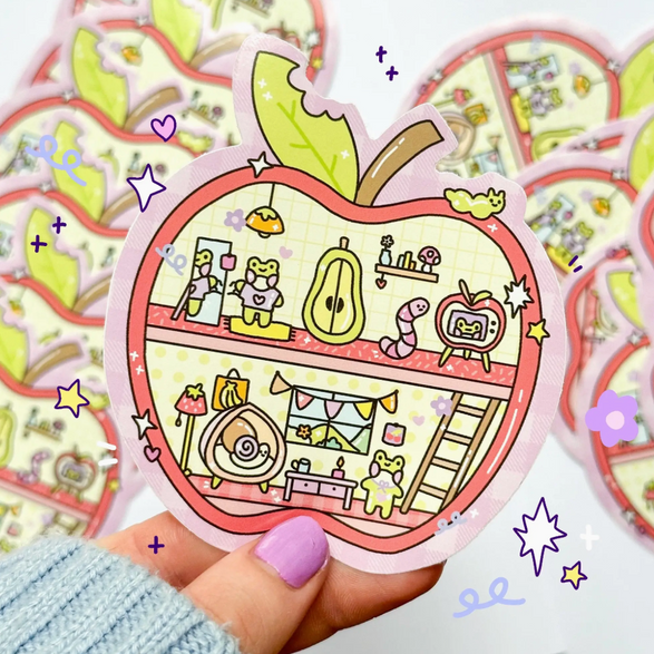 Apple House Sticker
