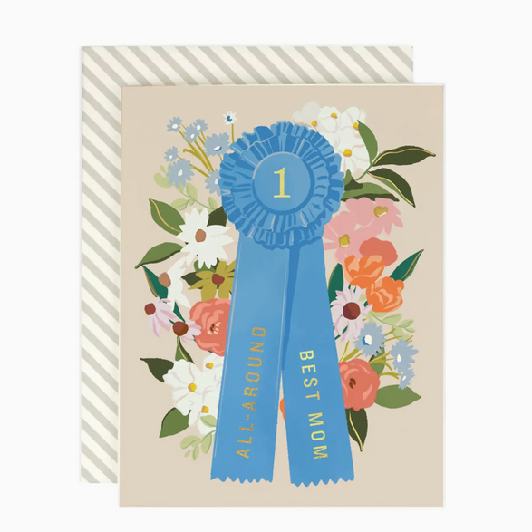 Best Mom Ever Blue Ribbon