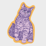 Purple Cat Sticker