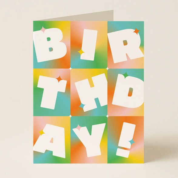 Gradient Blocks Birthday
