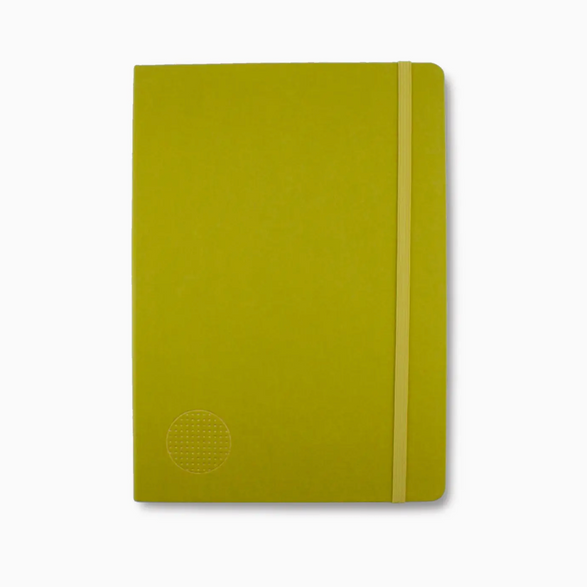 Dot Grid Avocado Notebook - Black Paper (B5)