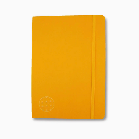Dot Grid Yellow Notebook - Black Paper (B5)