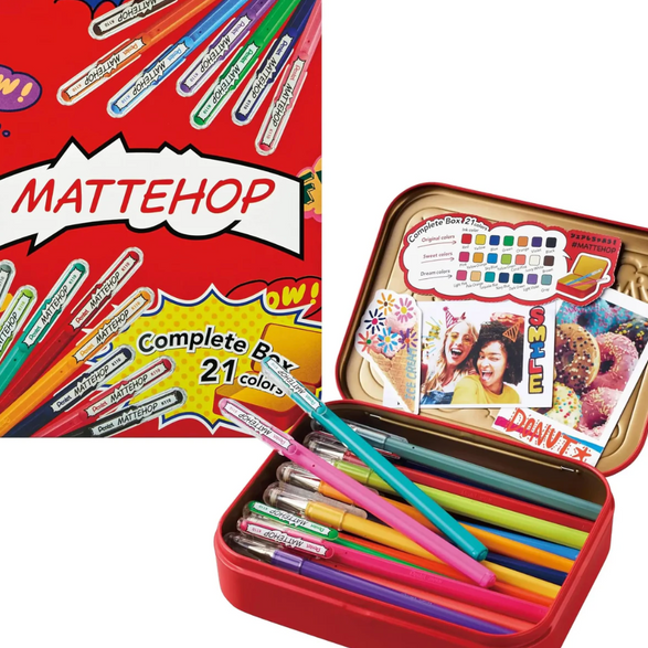 Pentel Mattehop Pen - Set of 21